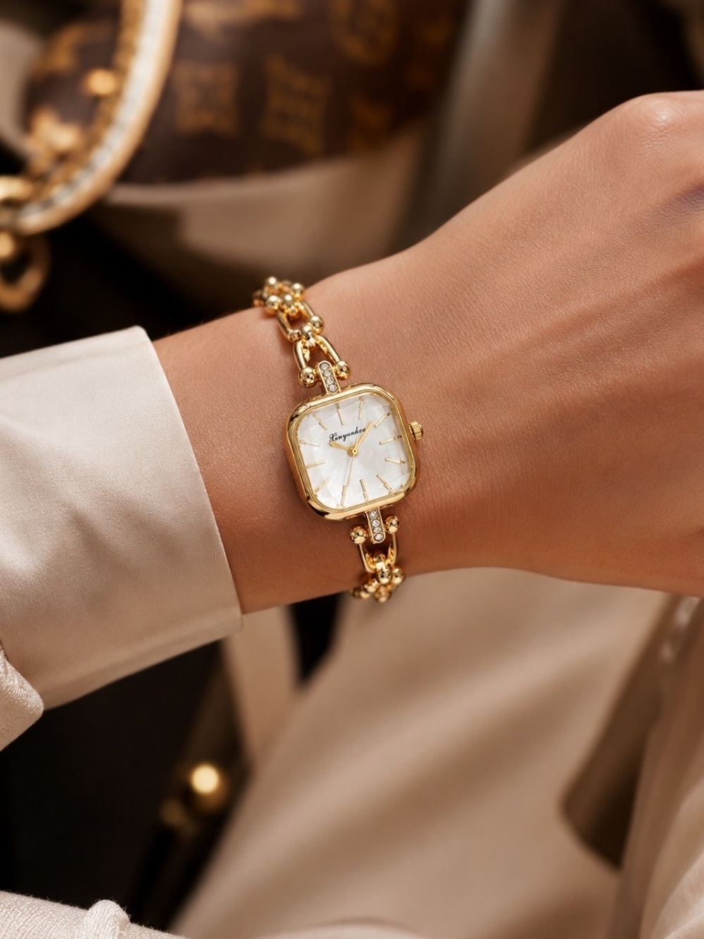 Imperial Gold Crystal Link Watch - Picture 2 of 4